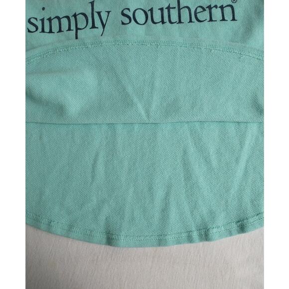 Simply Southern Sweater Womens Small Blue Knit Sarcastic Bird Long Sleeve Preppy - Picture 6 of 9